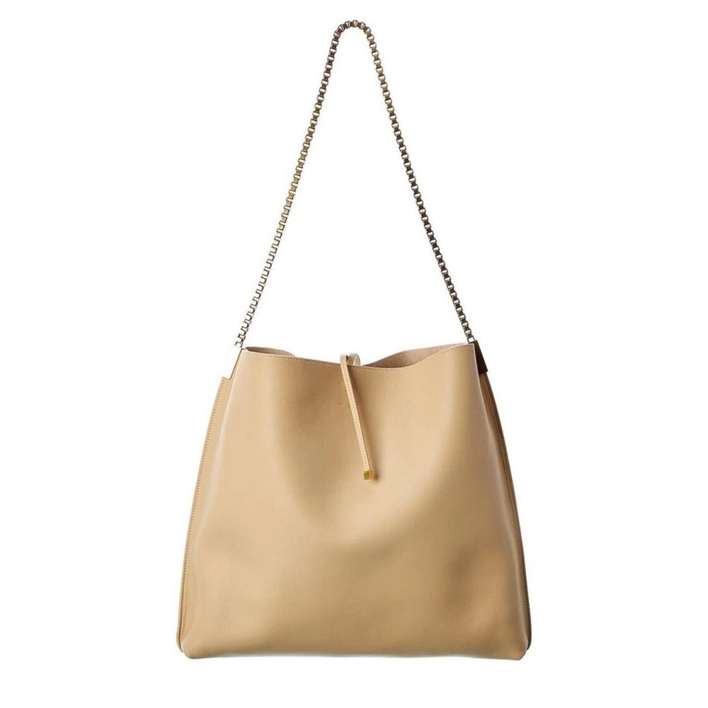 Saint Laurent Suzanne Beige Calfskin Leather Chain Hobo - Picture 3 of 8